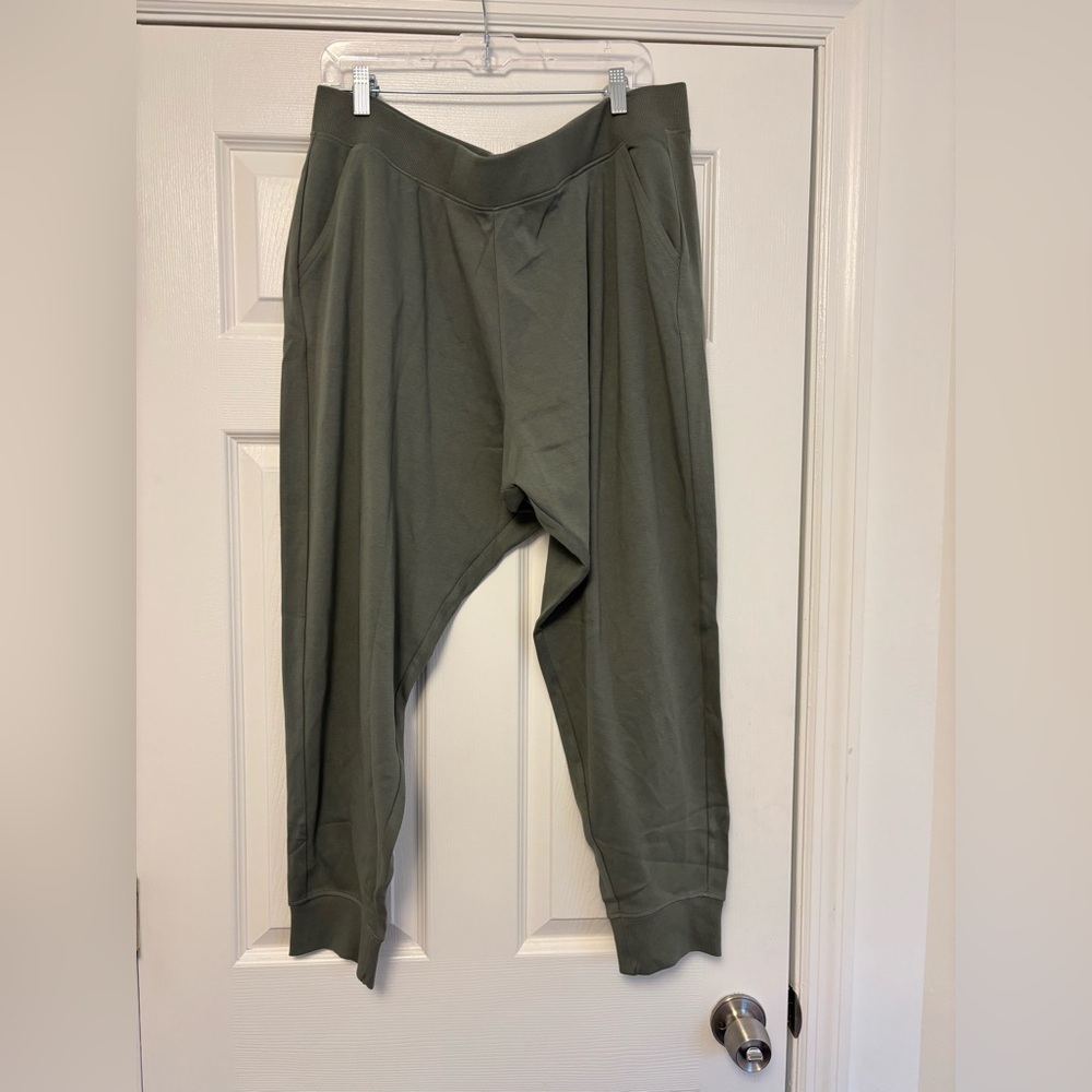 Pact Organic Cotton Harem Jogger Pants Olive Green XXXL